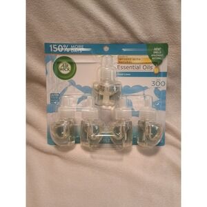 Air Wick Scented Oil 5 Refills Fresh Linen Scent 3.38 Fl.oz
